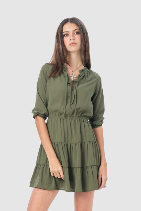 Mini Vestido Isolde VESTIDOS NOW Verde XS 