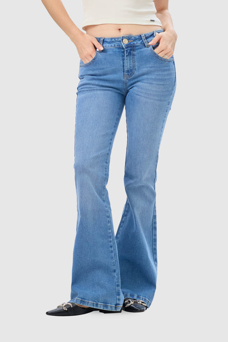 Pantalón Flare Fit Eclipse JEANS NOW Celeste 24 