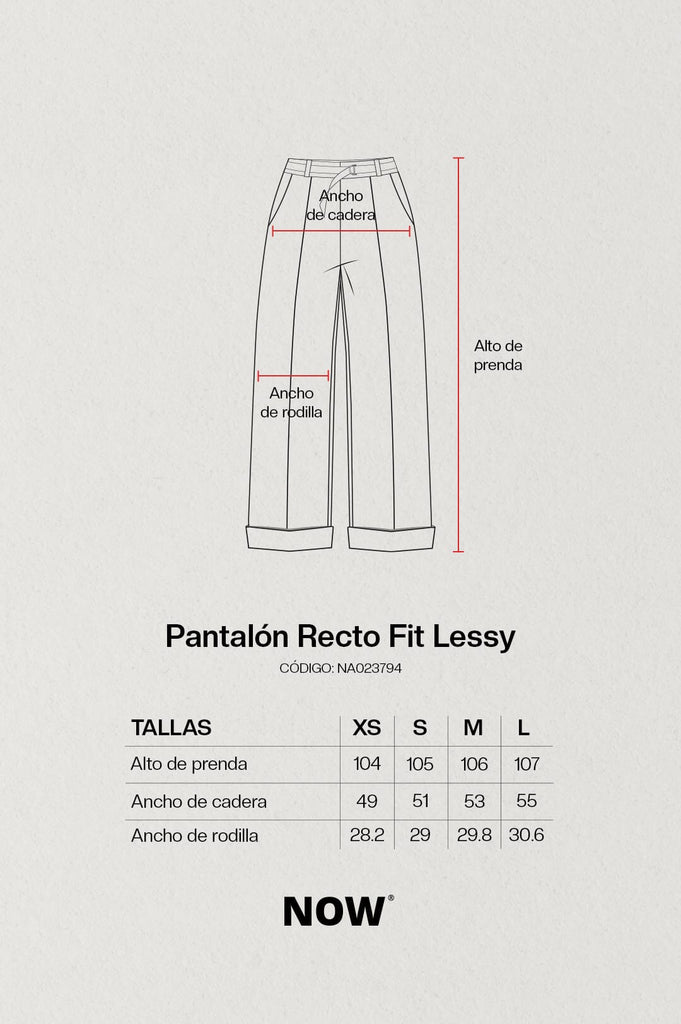 Pantalón Recto Fit Lessy PANTALONES NOW 
