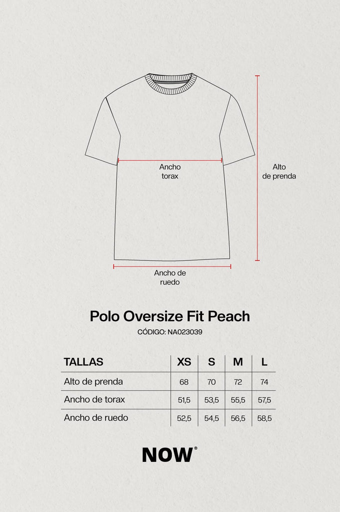 Polo Oversize Fit Peach POLOS NOW 