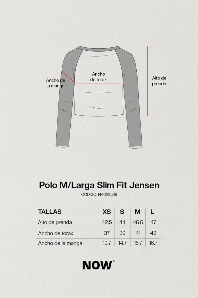 Polo M/Larga Slim Fit Jensen POLOS NOW 