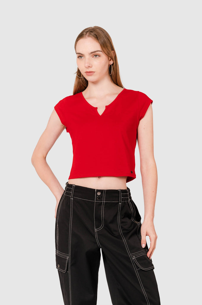 Polo Crop Fit Eddie CROPTOPS NOW Rojo XS 